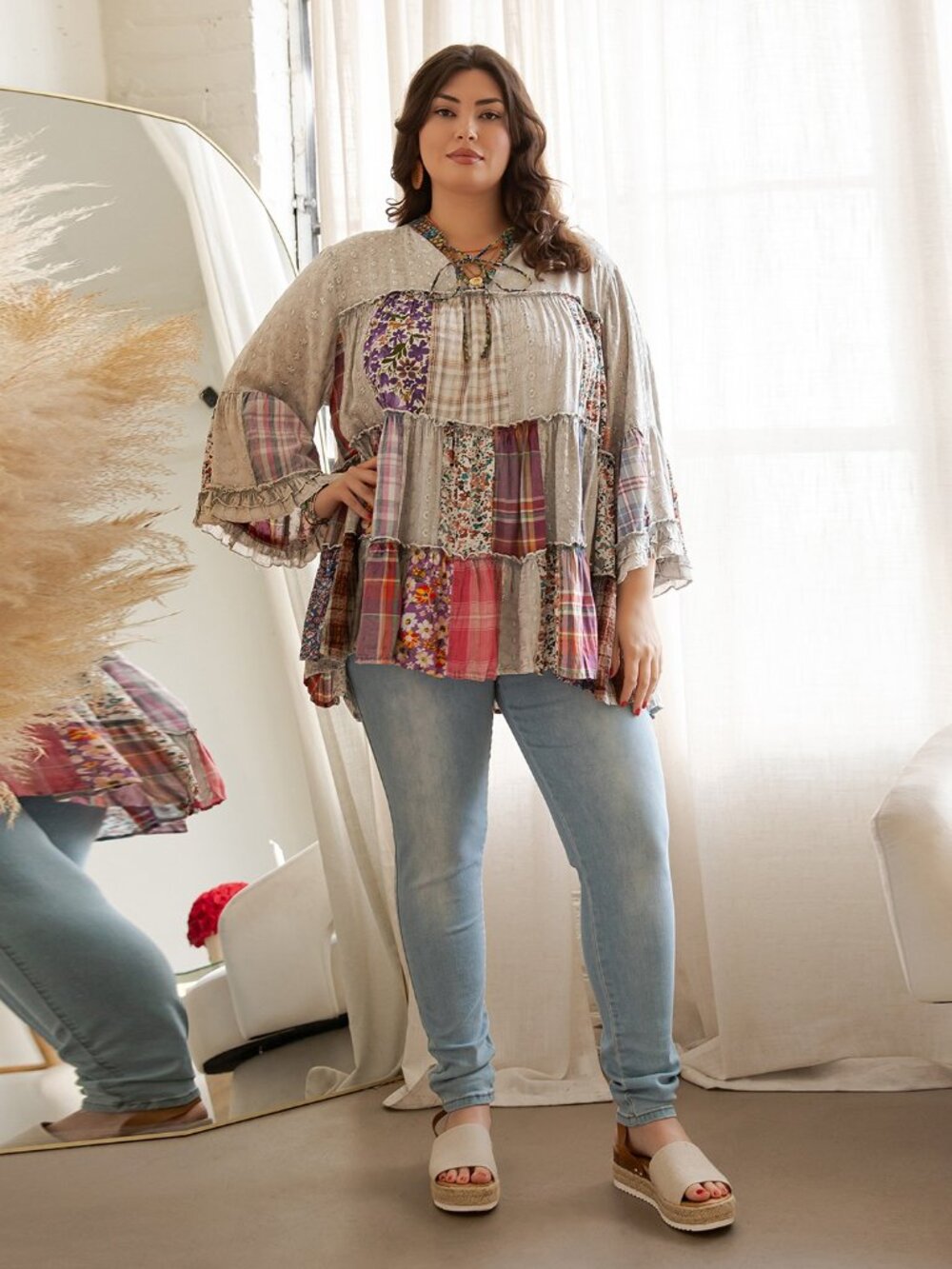 Overdyed Jhabla Top With Embriodery - Picture 5 of 6